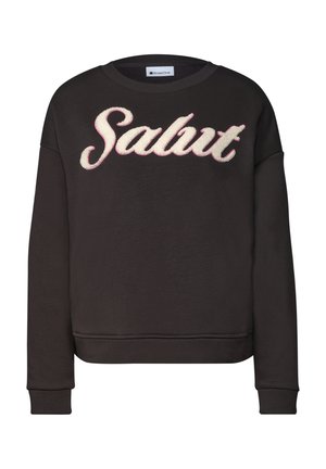 Street One, LONG-SLEEVE SWEATSHIRT WITH ARTWORK - Sweatshirt - black coffee