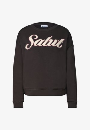 Street One, LONG-SLEEVE SWEATSHIRT WITH ARTWORK - Sweatshirt - black coffee