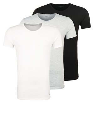 TEE PREMIUM ESSENTIALS 3 PACK - Unterhemd/-shirt - black/grey heather/white