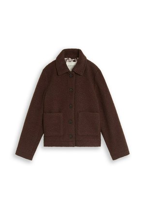 TOM TAILOR, TOM TAILOR JACKEN BOUCLÉ JACKE  MIT TASCHEN - Fleece jacket - java dark brown