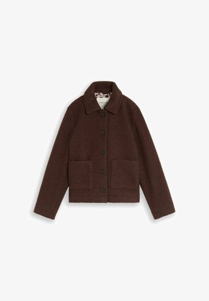 TOM TAILOR, TOM TAILOR JACKEN BOUCLÉ JACKE MIT TASCHEN - Fleecejacke - java dark brown