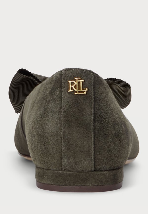 LONDYN BOW TRIM SUEDE BALLET FLAT - Ballet pumps - dark olive2