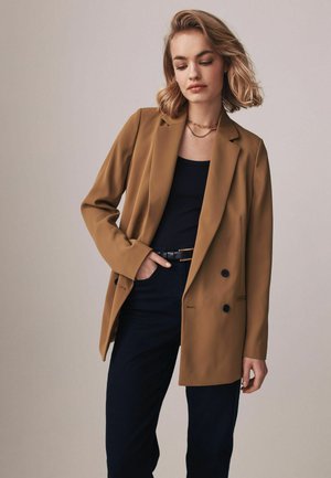 DOUBLE BREASTED - REGULAR FIT - Krátky kabát - camel brown