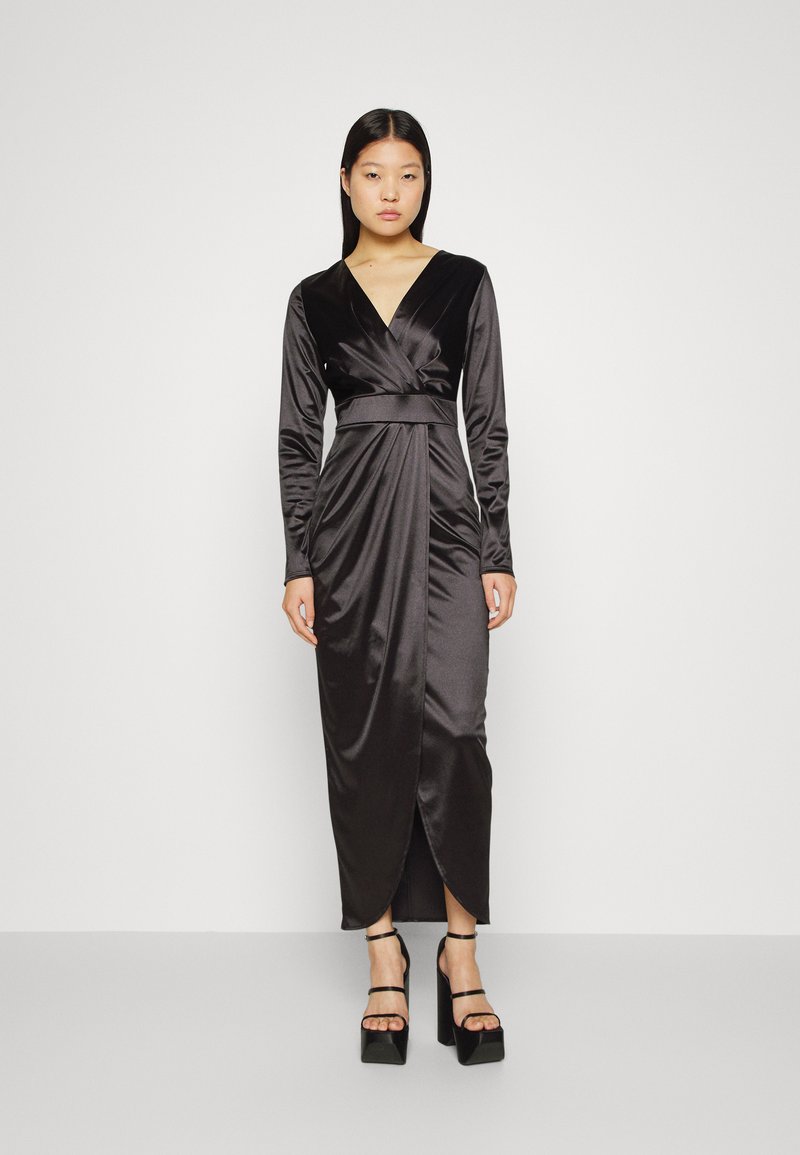 WAL G. REANA LONG SLEEVE MIDI - Cocktail φόρεμα / Φόρεμα για πάρτι - black