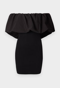 BIANCA OFF SHOULDER MINI BUBBLE DRESS - Jerseykleid - black