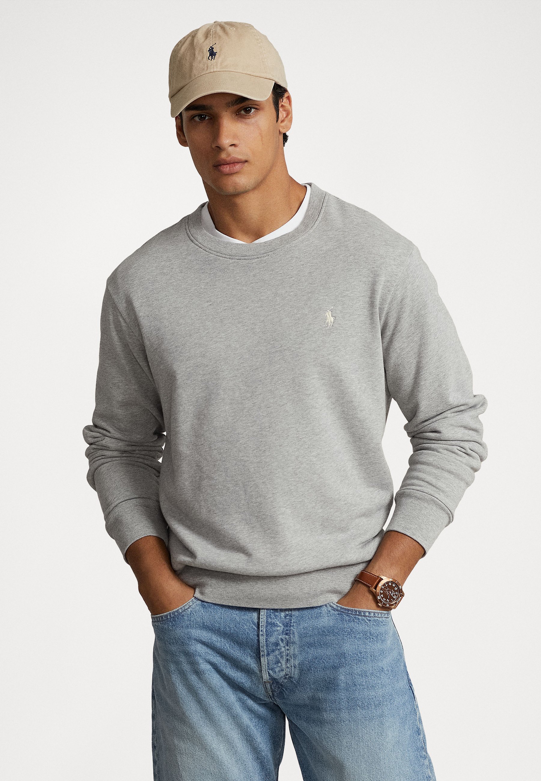 Polo Ralph Lauren LONG SLEEVE - Sweatshirt - spring heather/gris -  ZALANDO.FR