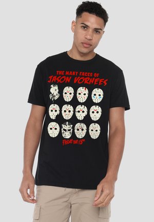 Warner Brothers, FRIDAY THE 13TH FACES OF JASON VOORHEES - Print T-shirt - black
