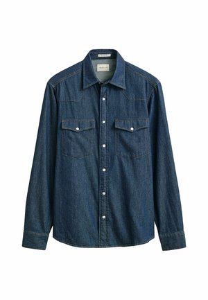 GANT, GANT DENIM RODEO SHIRT - Overhemd - dark indigo