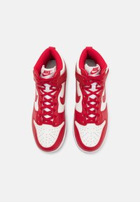 Nike Sportswear DUNK HIGH - Höga sneakers - sail/gym red/light brown/white