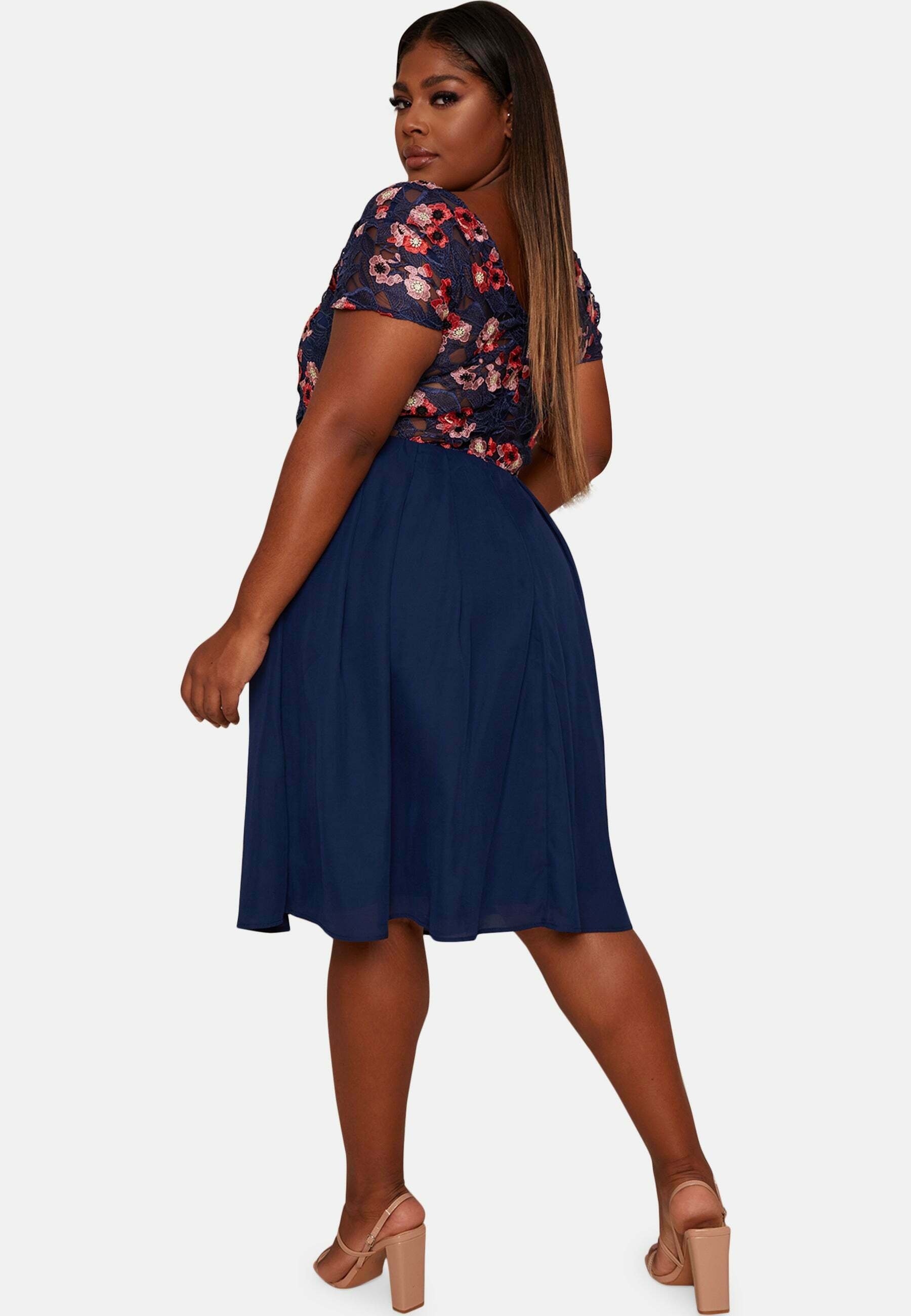 Chi Chi London Curvy Day dress - dark 