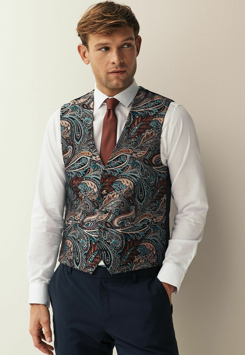 Next OCCASION  - Vestă - multi coloured burgundy red paisley