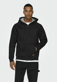 Only & Sons ONSBOBBEY - Felpa con zip - black