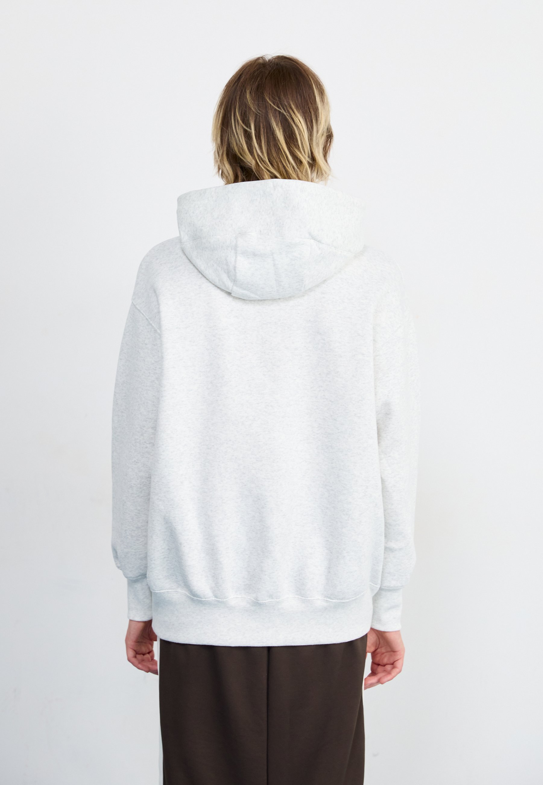 Nike Sportswear HOODIE - Sweatshirt - birch heather/black