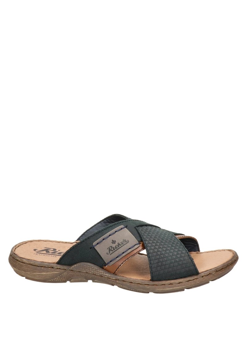 Herren Sandalen | Rieker Pantolette flach blauw/blau - AS37099 Herren Sandalen | Rieker Pantolette flach blauw/blau - AS37099