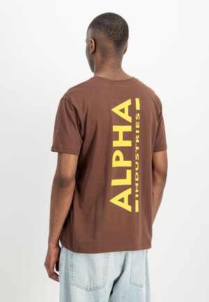 Alpha Industries, BACKPRINT T - T-Shirt print - powder brown