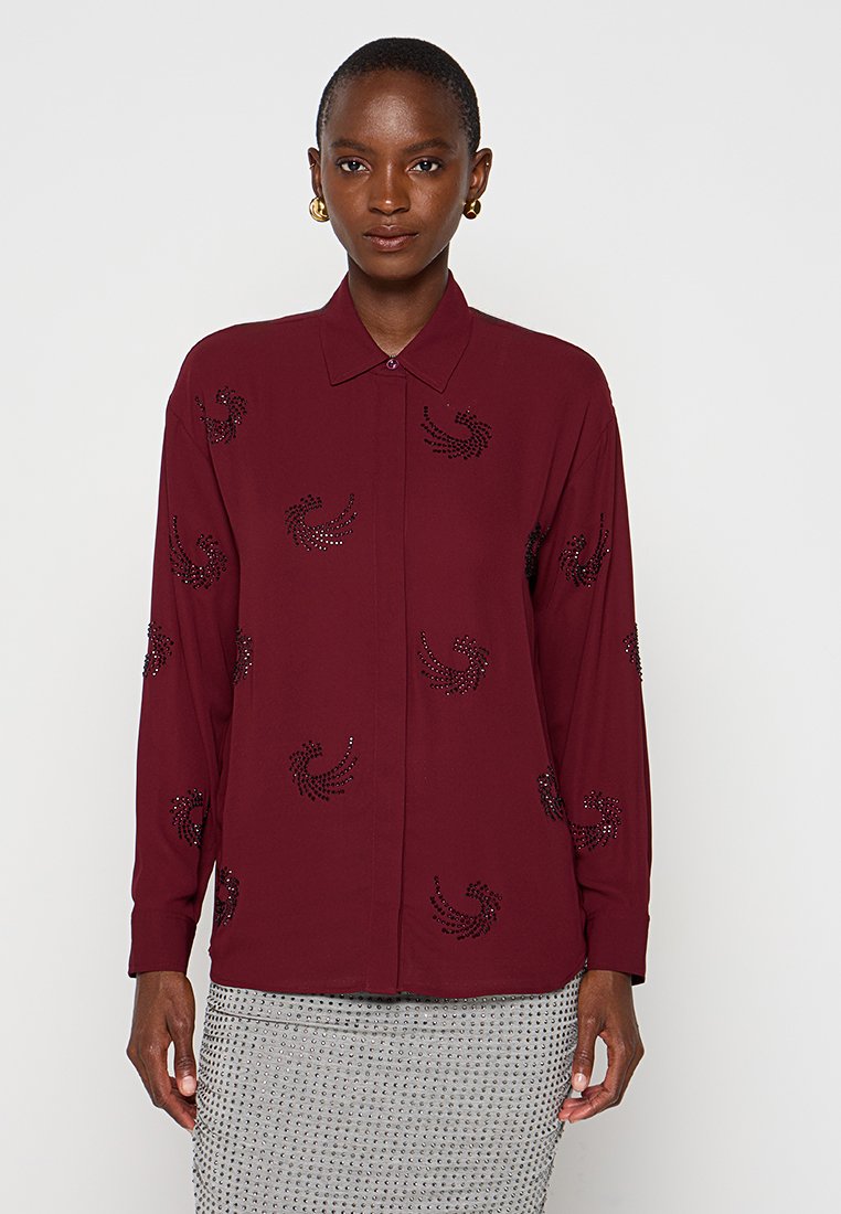 pinko Overhemdblouse bordeauxrood