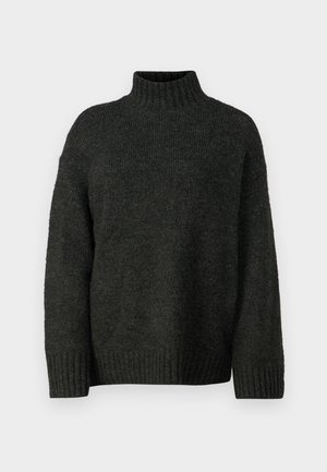 Vero Moda Tall VMMADDIE HIGHNECK PULL - Strikkegenser - dark grey melange