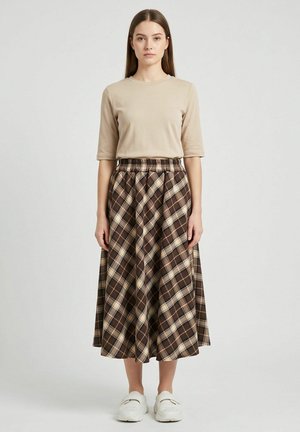 Opal Studio, OPAL STUDIO LENNIE SKIRT - А-образна пола - brown off white