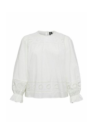 Vero Moda Curve, BLOUSE VMCUNA TOP - Blouse - snow white