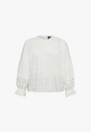 Vero Moda Curve, BLOUSE VMCUNA TOP - Blouse - snow white