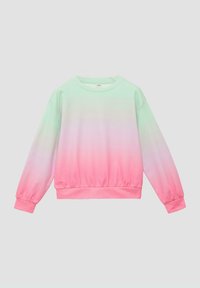 Felpa con un design a gradiente, che passa dal verde menta al rosa. Presenta maniche lunghe e orlo arricciato. Realizzata in tessuto morbido.
