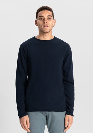 HEAVY SLUB - Long sleeved top - dk. navy