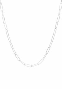 Zilveren ketting met een ontwerp van langwerpige ovale schakels, een gepolijste afwerking en een uniform, afwisselend ontwerp. Geschikt voor gelaagde styling.