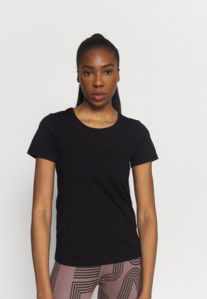 ESSENTIAL DETAIL TEE - T-shirt till träning - black