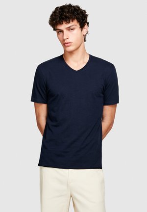 Sisley, Basic T-shirt - dark blue