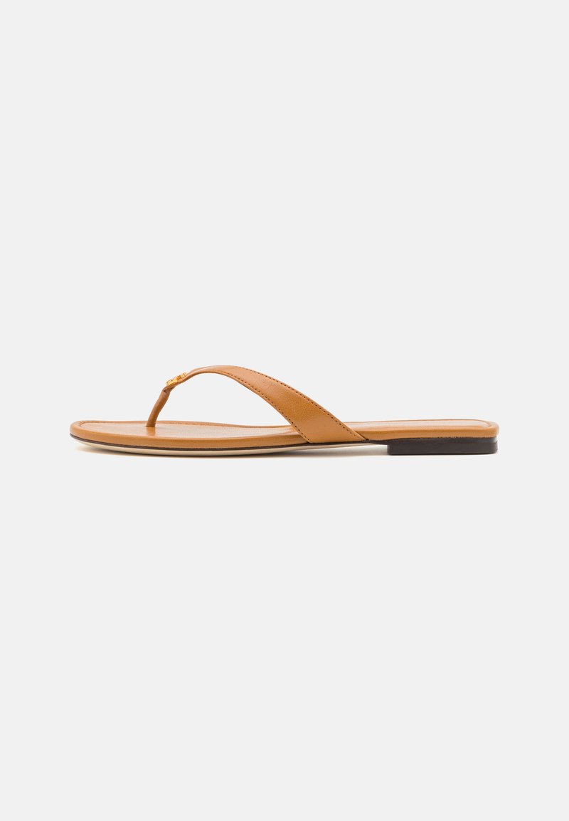 Tory Burch - SIMPLE LOGO THONG  - Pantolette flach - caramel corn, Vergrößern