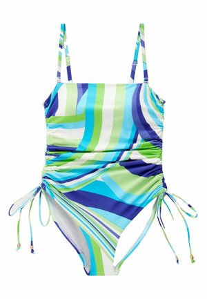 TUMMY SHAPING CONTROL  TALL - REGULAR FIT - Badpak - blue green swirl