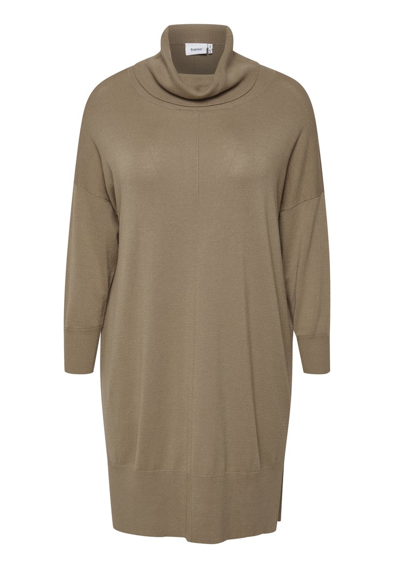 Fransa Gebreide jurk beige