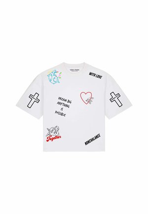 Mira Paris, TATTOO BE KIND OVERSIZED BOXY TEE 26 UNISEX - T-Shirt print - white
