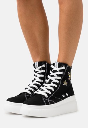 High-top trainers - black