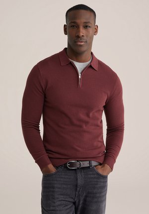 Polokošeľa - burgundy red