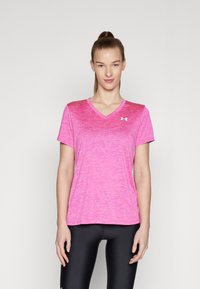 Under Armour - TECH TWIST - Sport T-shirt - rebel pink/pink elixir/white Miniatuurafbeelding 1