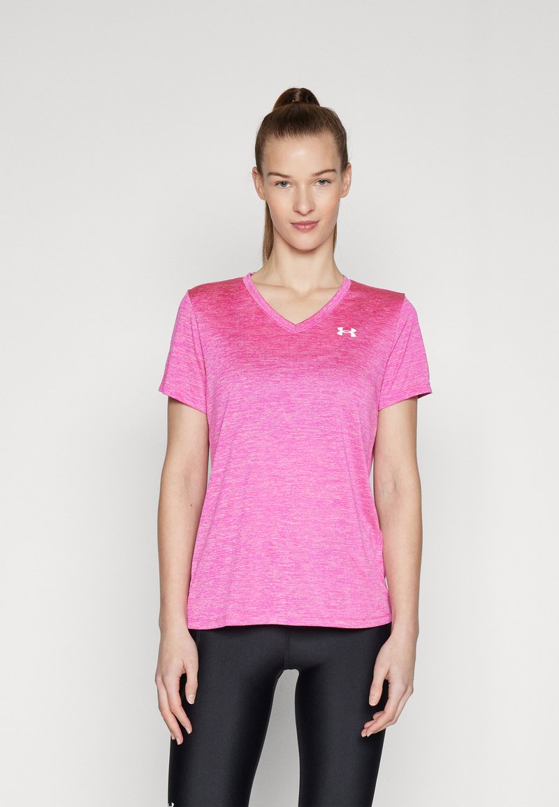 Under Armour - TECH TWIST - Tekninen t-paita - rebel pink/pink elixir/white, Suurenna