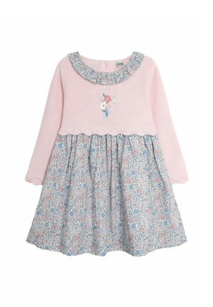 FLORAL COLLAR - REGULAR FIT - Svetríkové šaty - pink