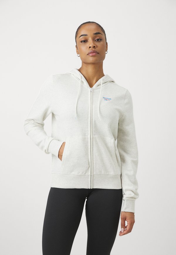 Zip-up sweatshirt - chalk mélange2