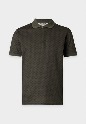 Cavalli Uomo, MONOGRAM PRINT ZIP - Polo - military olive