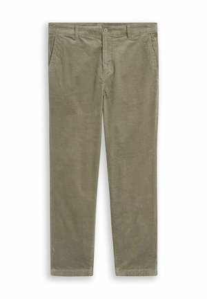 TOM TAILOR DENIM, TOM TAILOR DENIM HOSEN & CHINO RELAXED FIT CORDHOSE - Chino - dark sage green