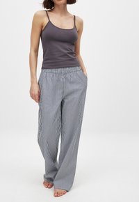 NA-KD WIDE ELASTIC WAIST  - Pyžamové nohavice - navy stripe