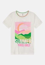 Kids ONLY KOGJULIE FIT S/S SUMMER - T-shirt med print - off-white