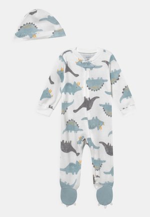 SET - Sleep suit - light blue/off-white