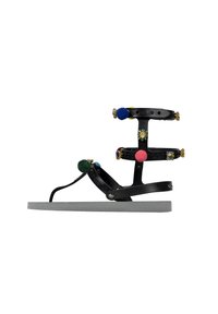 Uzurii MYSTIQUE POMPOM - Sandales tongs - silver