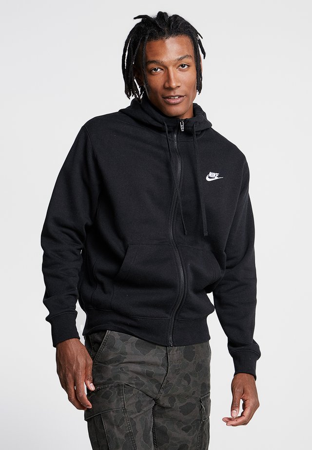 CLUB HOODIE - Sweatjacke - black/black/white