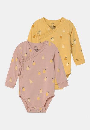 WRAP PEAR 2 PACK - Top s dlouhým rukávem - dusty pink/light dusty yellow