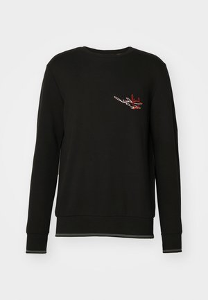 WITH CHEST EMBROIDERY - Sweatshirt - black