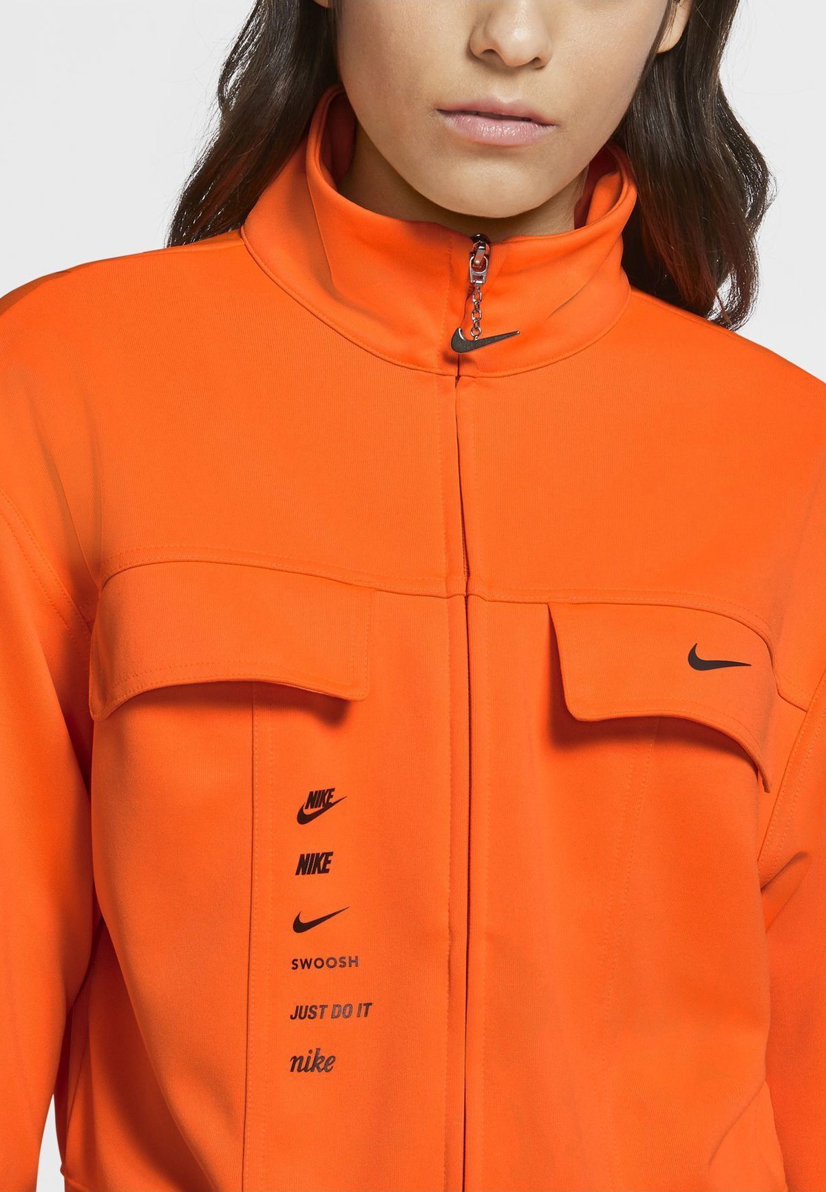 nike jacket orange