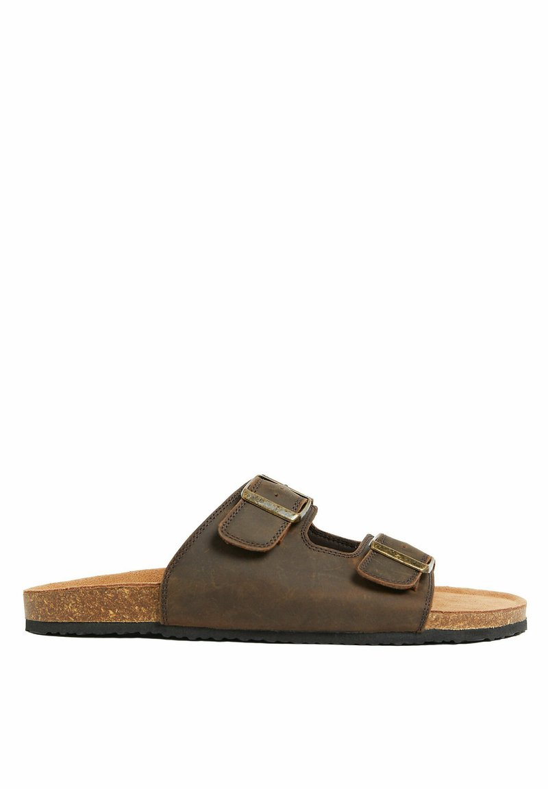 Marks & Spencer CORKBED BUCKLE Muiltjes chocolate/zwart Zalando.be